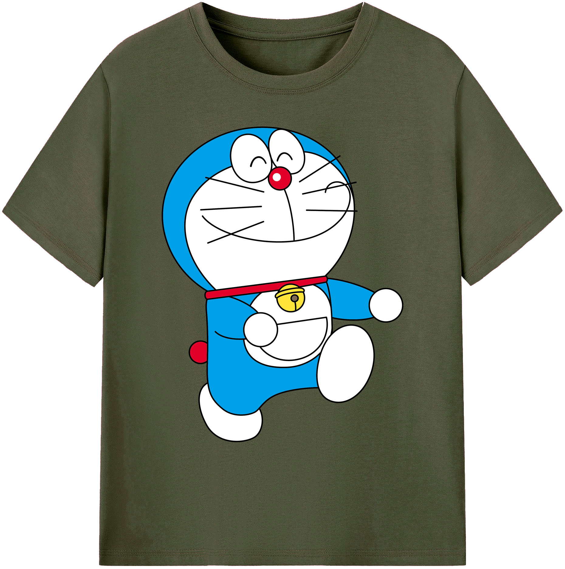 （画像用） ドラえもん Doraemon 綿100％ メンズ半袖Tシャツ｜肌触りやわらか＆通気性